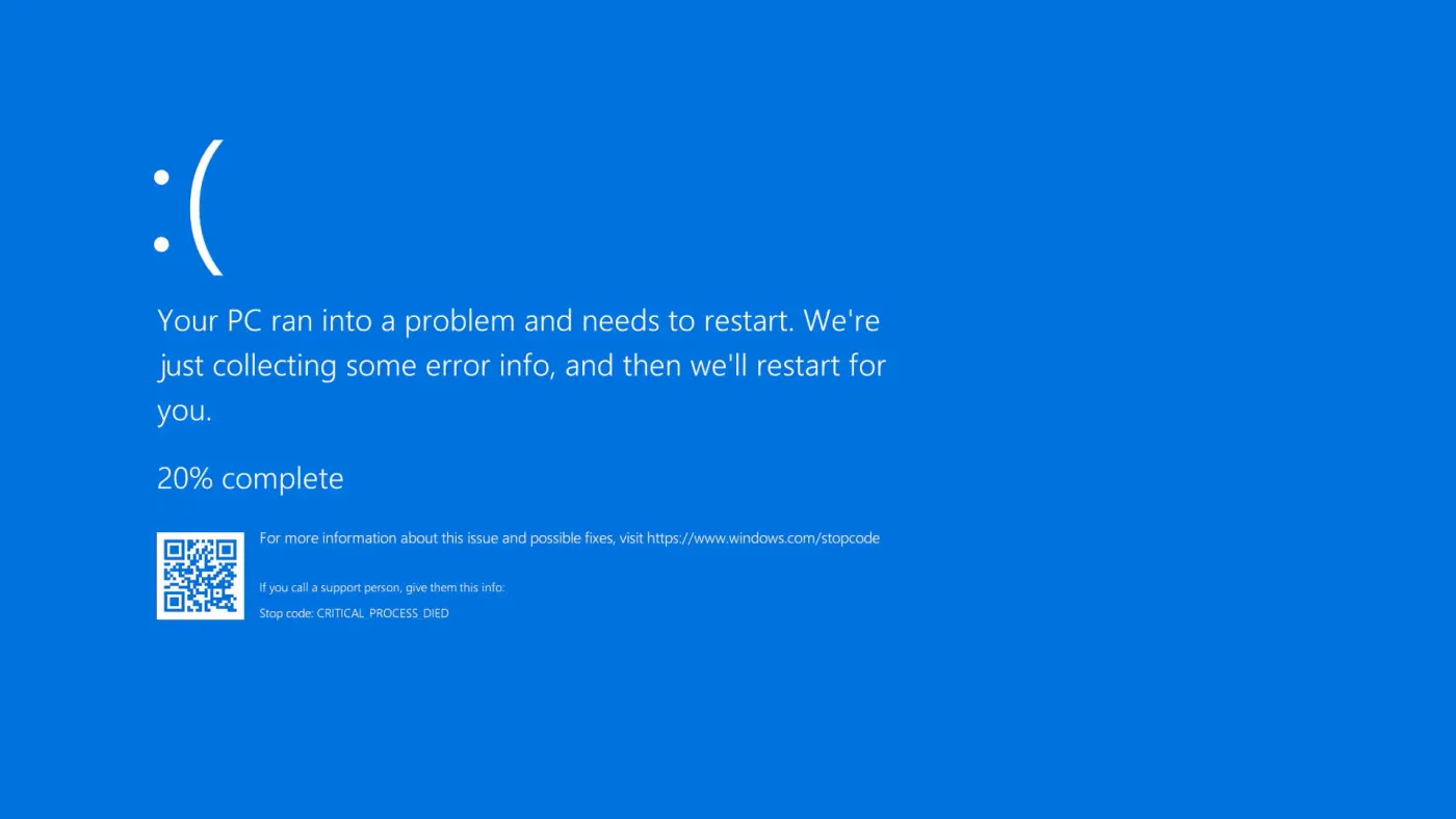 page bleue windows 11